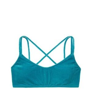 VS PINK Velvet Bikini Scoop Top Large